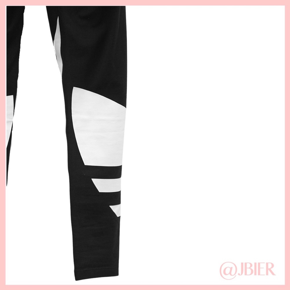 Adidas Black Logo Leggings - Picture 8 of 10